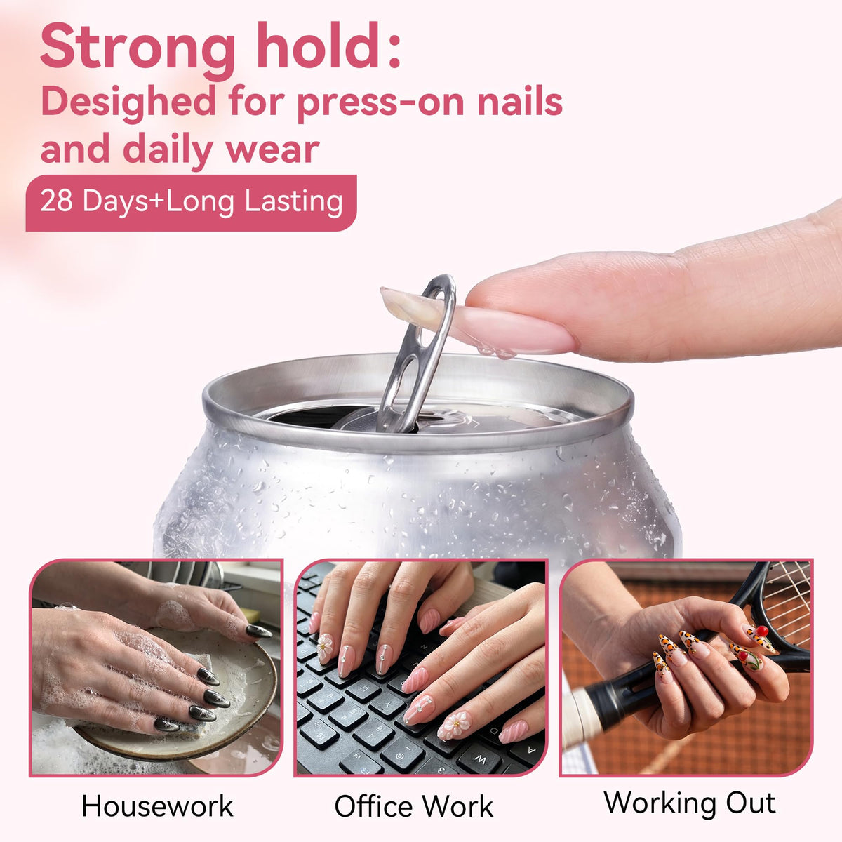 Makartt Press On Nail Glue 10ML on a vanity table
