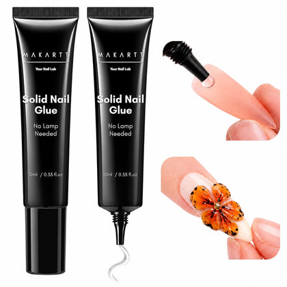 Makartt Press On Nail Glue 10ml x 2 packaging front view
