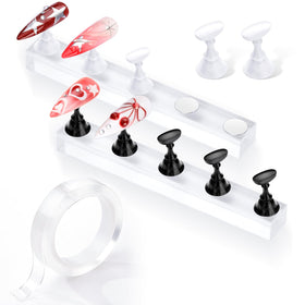 Makartt Press on Nails Stand in black and white front view