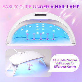 Makartt Press on Nails Stand with colourful nail designs