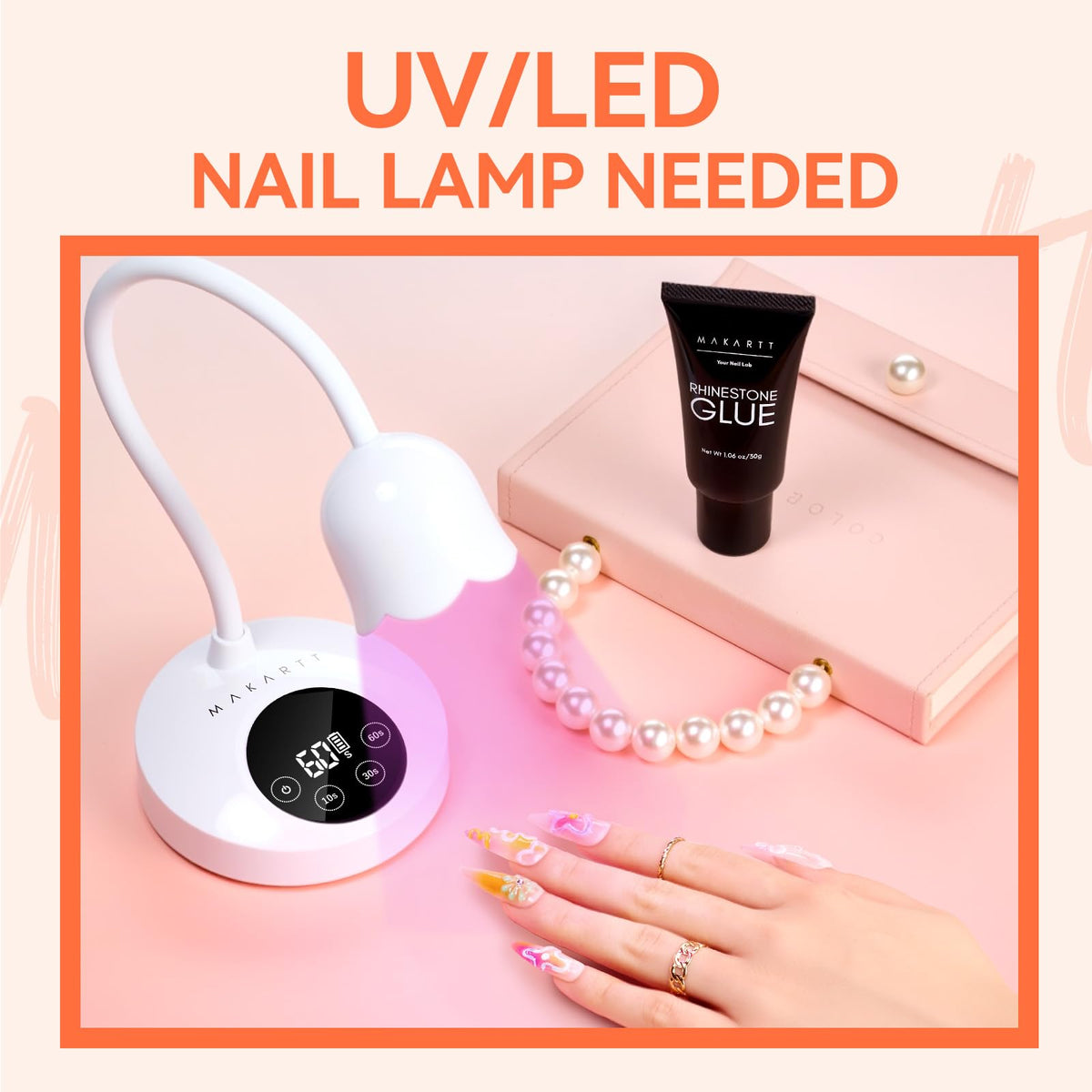 Makartt Rhinestone Glue Gel application process