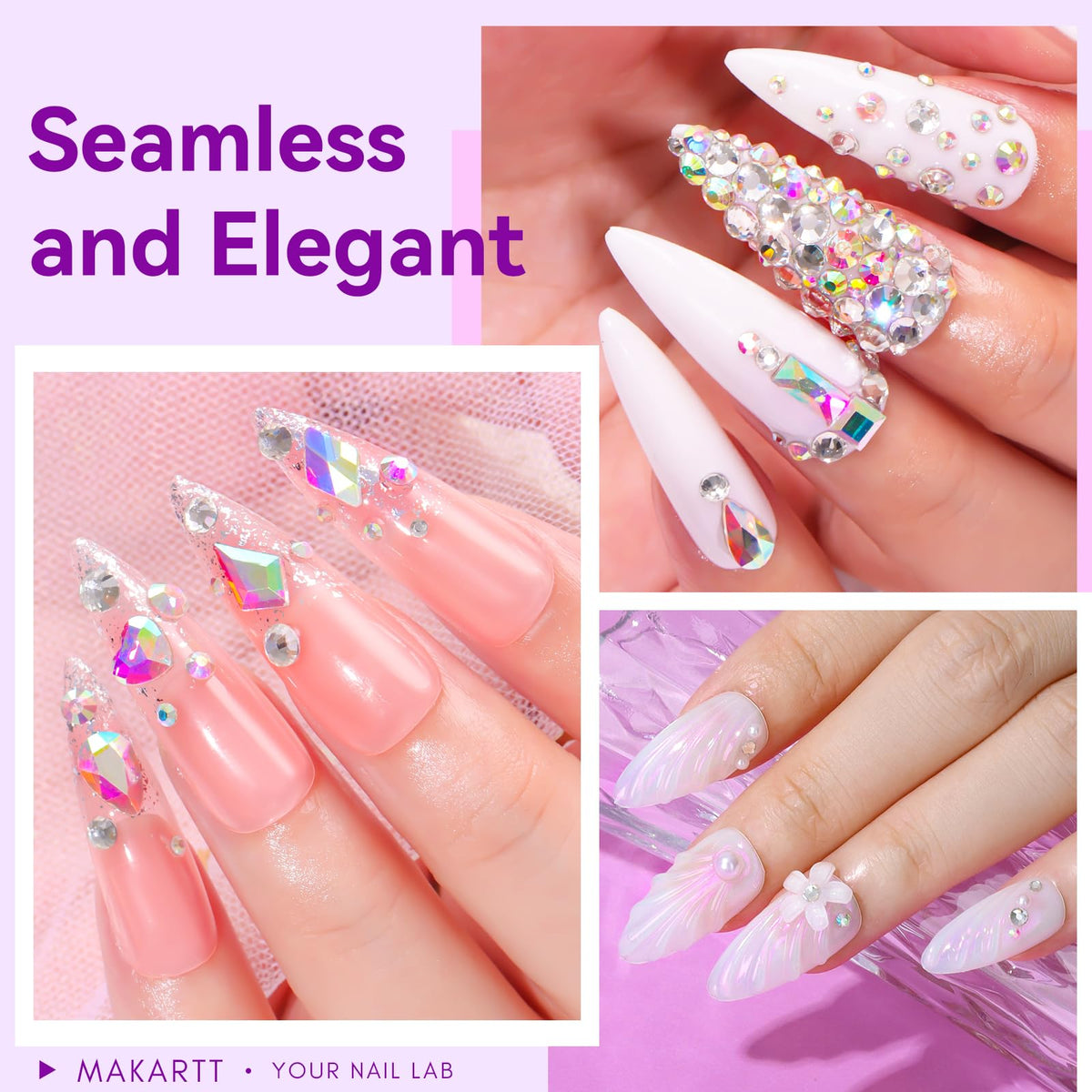 Makartt Rhinestone Glue in use with LED lamp