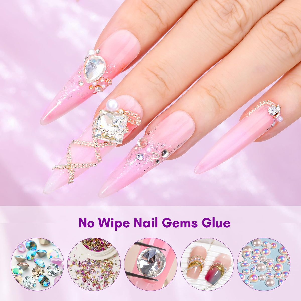 Makartt Rhinestone Glue tubes arranged neatly