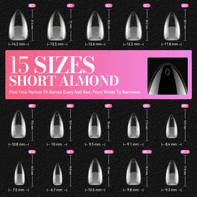 Makartt Short Almond Nail Tips showing thickness and flexibility