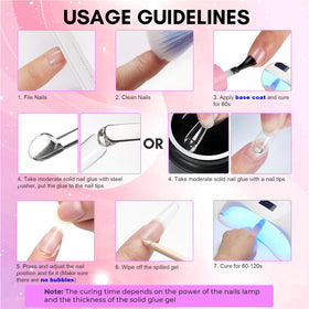 Makartt Solid Nail Glue Gel beside nail care tools