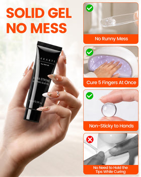 Makartt Solid Nail Glue Gel used on natural nails