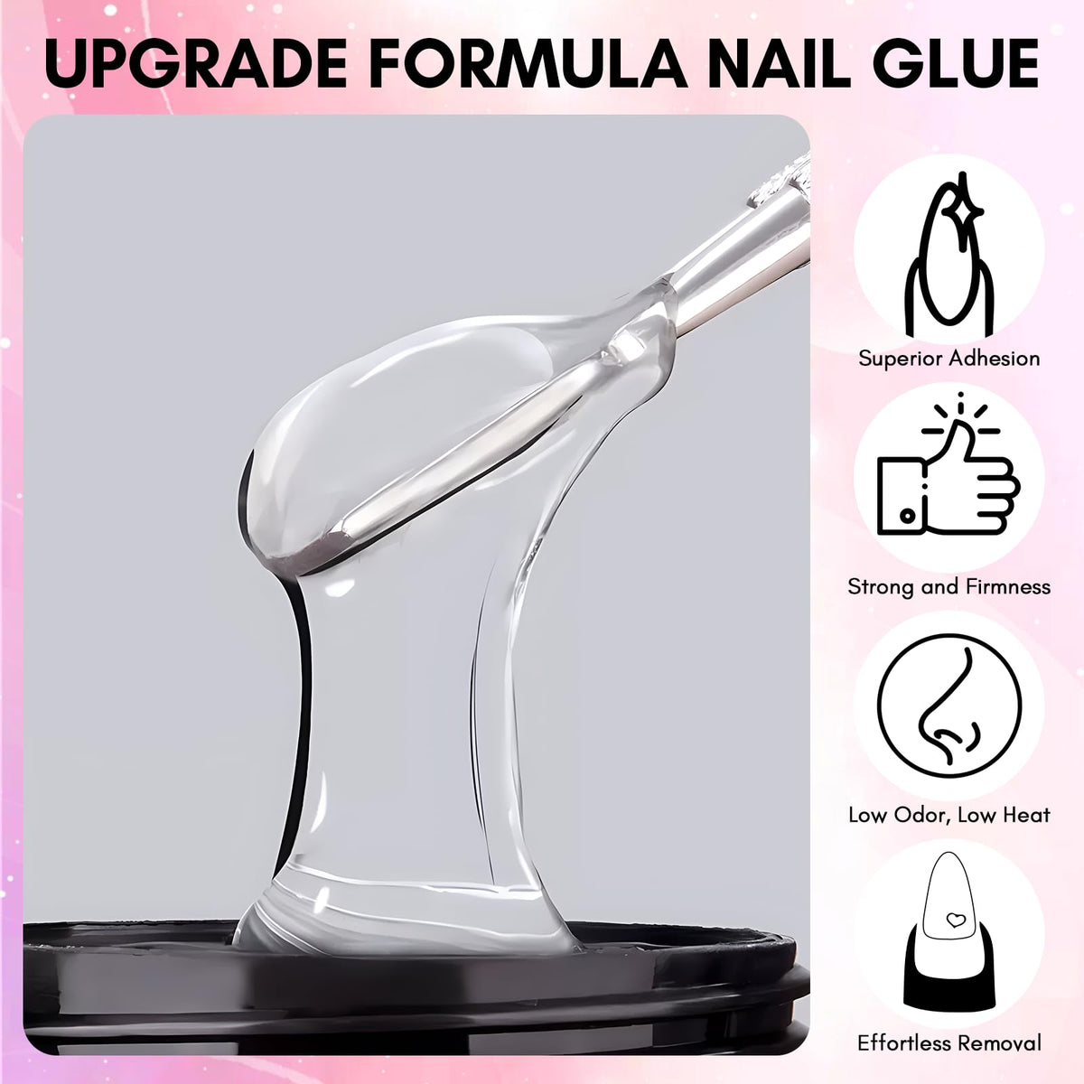 Makartt Solid Nail Glue Gel with nail tips and decorations