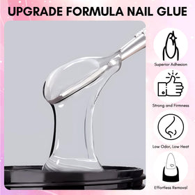 Makartt Solid Nail Glue Gel with nail tips and decorations
