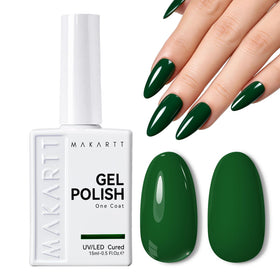 Makartt Ultra-Pigmented Green Gel Nail Polish 15ml front view