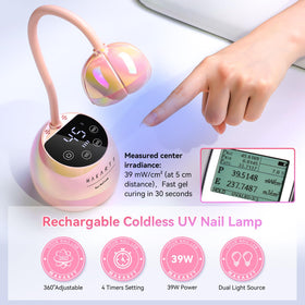 Makartt UV Nail Lamp showing adjustable gooseneck feature