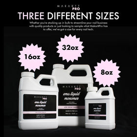 MakarttPro Low Odor Acrylic Liquid 236ml on a nail art setup