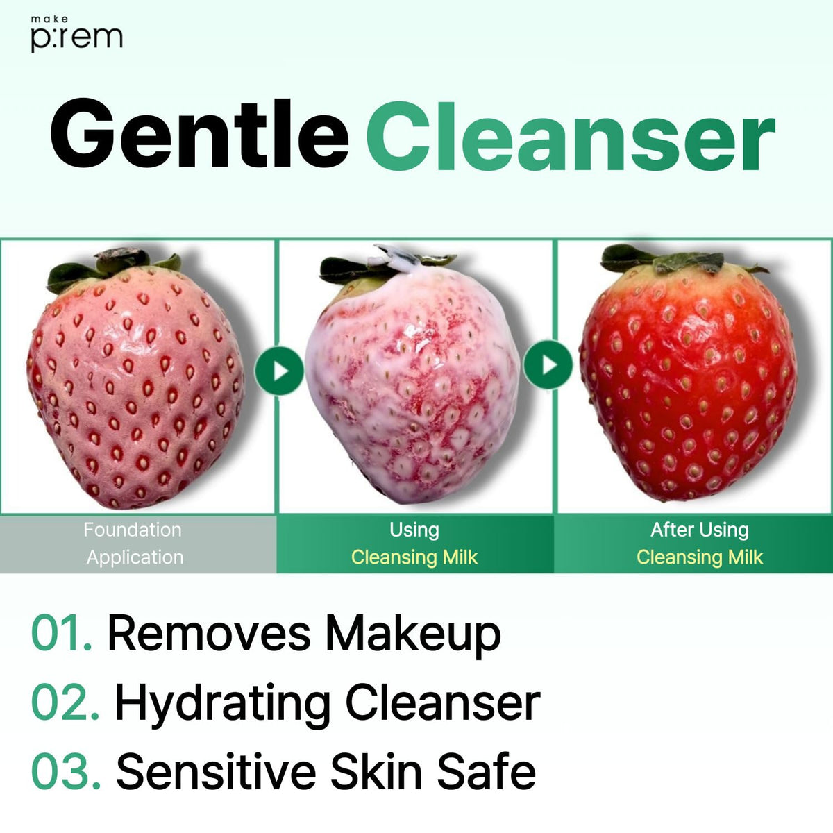 MAKEP:REM Safe Me Cleansing Milk texture close-up