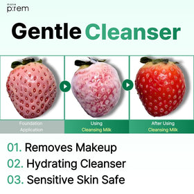 MAKEP:REM Safe Me Cleansing Milk texture close-up