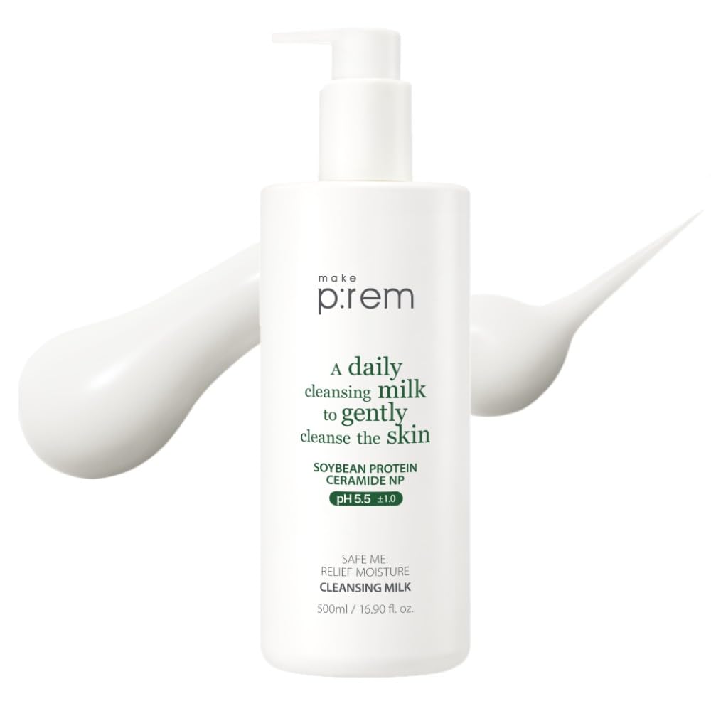 MAKEP:REM Safe Me Relief Moisture Cleansing Milk 500mL front view