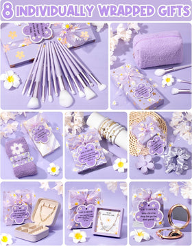Makeup brushes included in Qinline gift set for girls