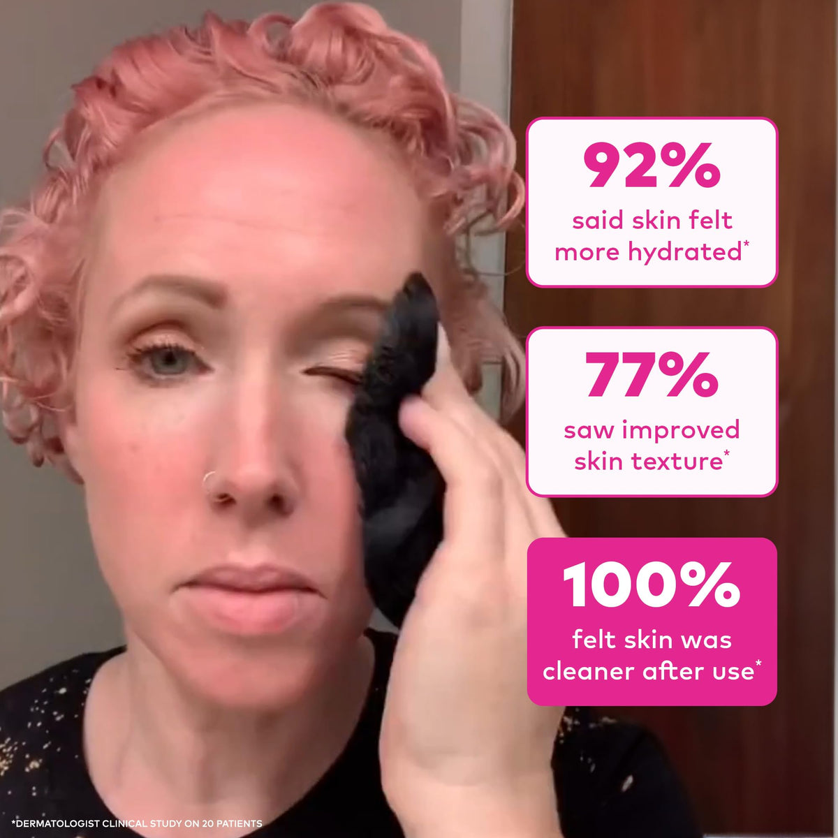 MakeUp Eraser 7-Day Set displaying short and long fiber sides