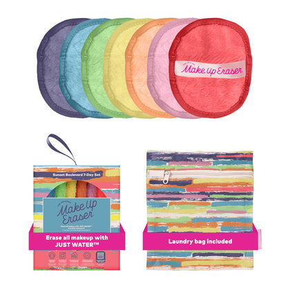 MakeUp Eraser 7-Day Set front view with all cloths displayed