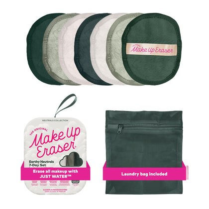 MakeUp Eraser 7-Day Set front view with assorted cloths
