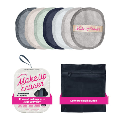 MakeUp Eraser 7-Day Set front view with assorted cloths