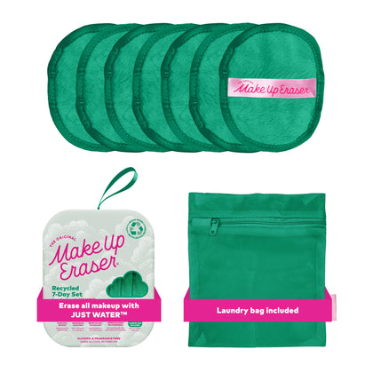MakeUp Eraser 7-Day Set green cloths front view