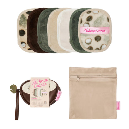MakeUp Eraser 7-Day Set packaging front view with coconuts