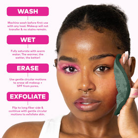 MakeUp Eraser 7-Day Set with a water bottle for demonstration