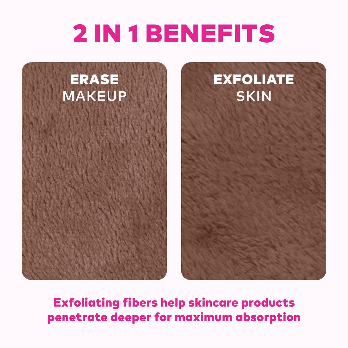 MakeUp Eraser cloth in use, removing makeup from skin