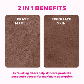 MakeUp Eraser cloth in use, removing makeup from skin
