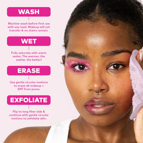 MakeUp Eraser cloths in various colours laid out flat