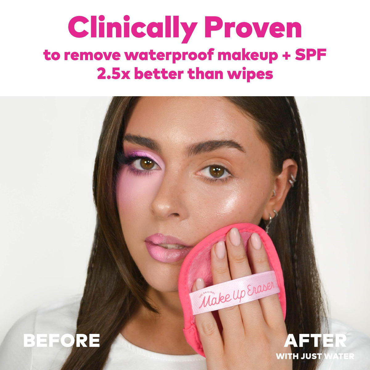 MakeUp Eraser dual-sided cloth showing short and long fibres