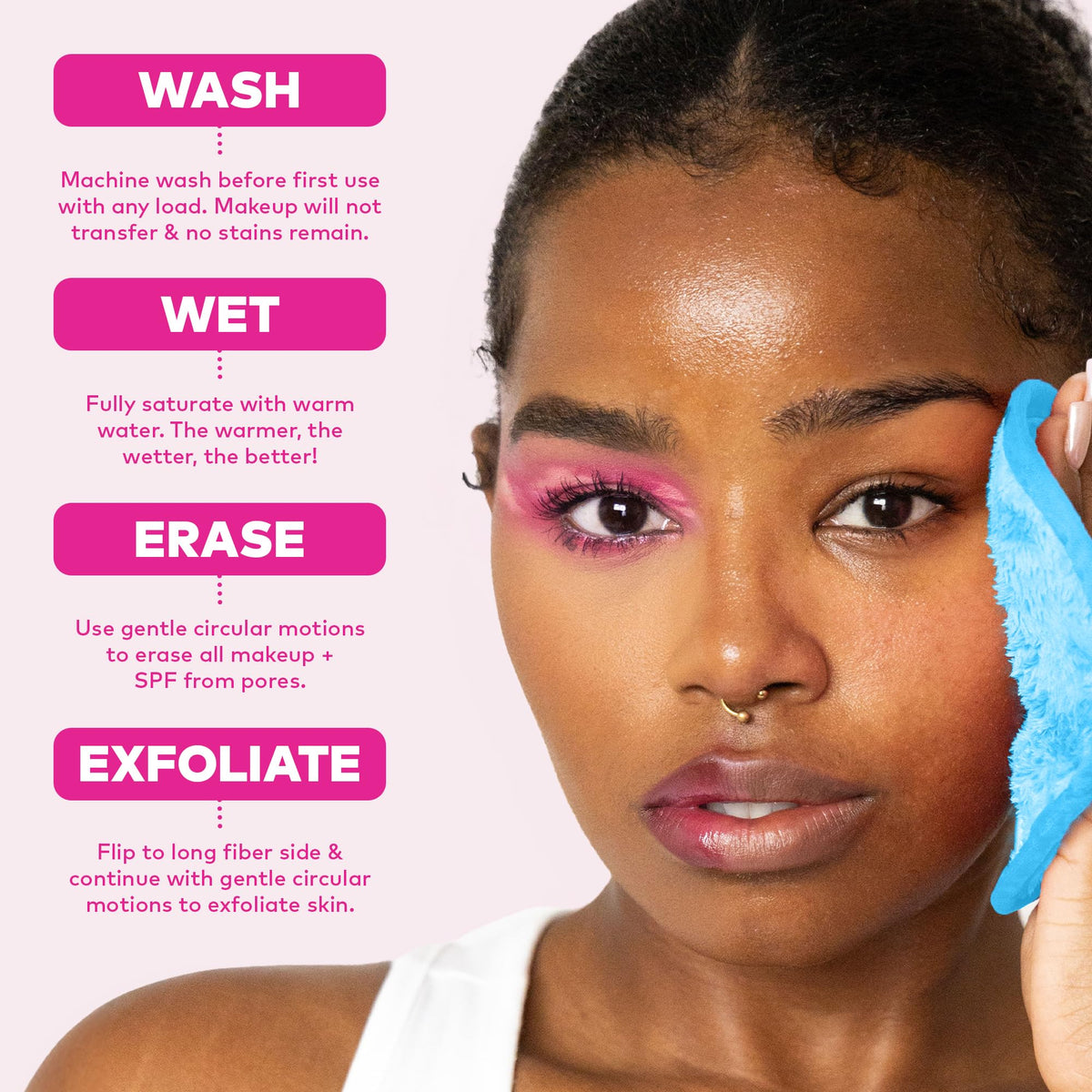 MakeUp Eraser PRO Chill Blue on a bathroom counter