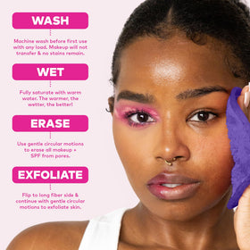 MakeUp Eraser PRO Queen Purple short fiber side