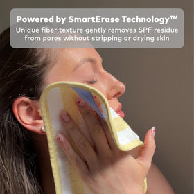 MakeUp Eraser Sunscreen Eraser in use on skin