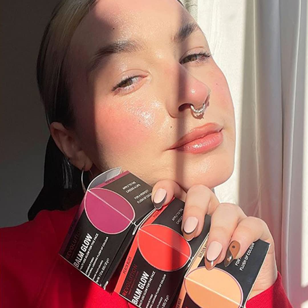 Makeup Revolution Balm Glow Multi-Use Cream Balm Rose Pink swatch on skin