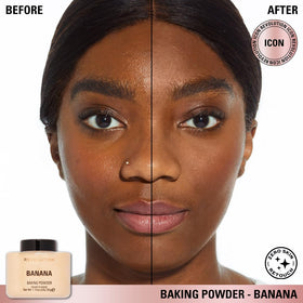 Makeup Revolution Loose Baking Powder Banana 70g application