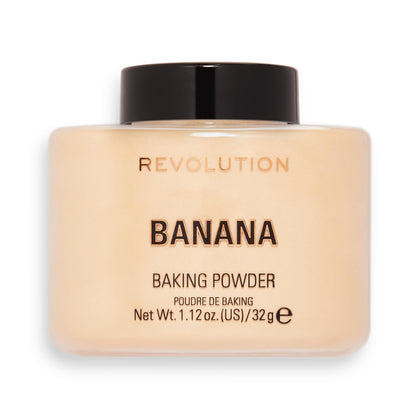 Makeup Revolution Loose Baking Powder Banana 70g front view