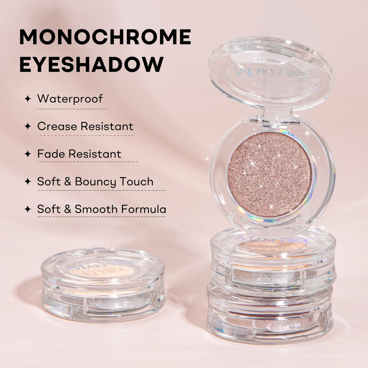MAKI YIKA Dark Purple Creme Eyeshadow in natural light