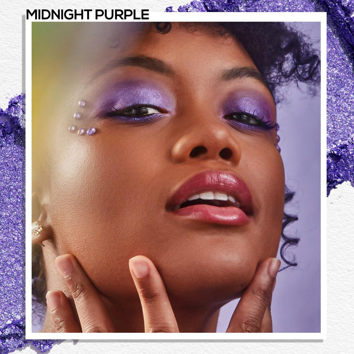 MAKI YIKA Dark Purple Creme Eyeshadow swatch on skin