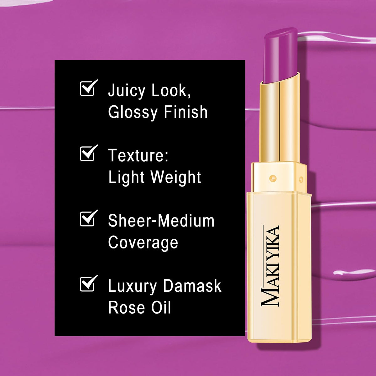 MAKI YIKA lipstick being applied on lips