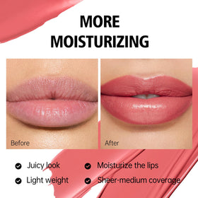 MAKI YIKA Moisture Lipstick showing vibrant colour payoff
