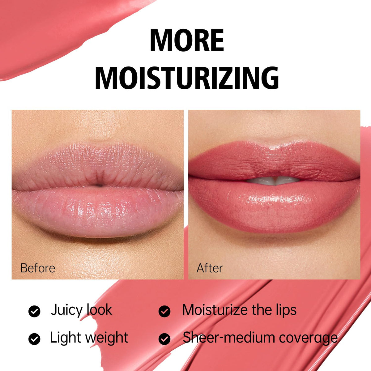 MAKI YIKA Moisture Lipstick texture on lips