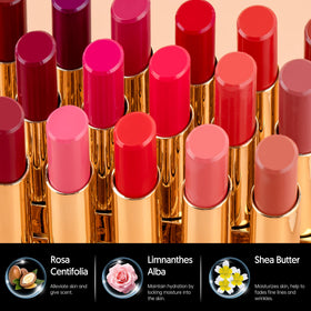 MAKI YIKA Moisture Lipstick Trio with natural light reflection