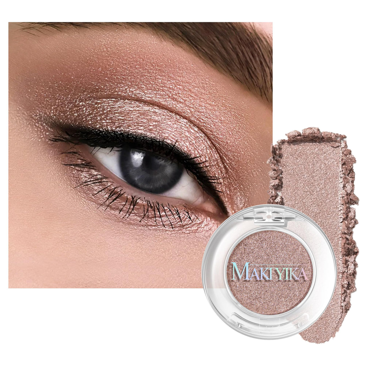 MAKI YIKA Taupe Creme Eyeshadow single shimmer bronze front view