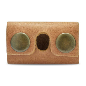 MAKYN Leather Razor Cover side view showing button closure