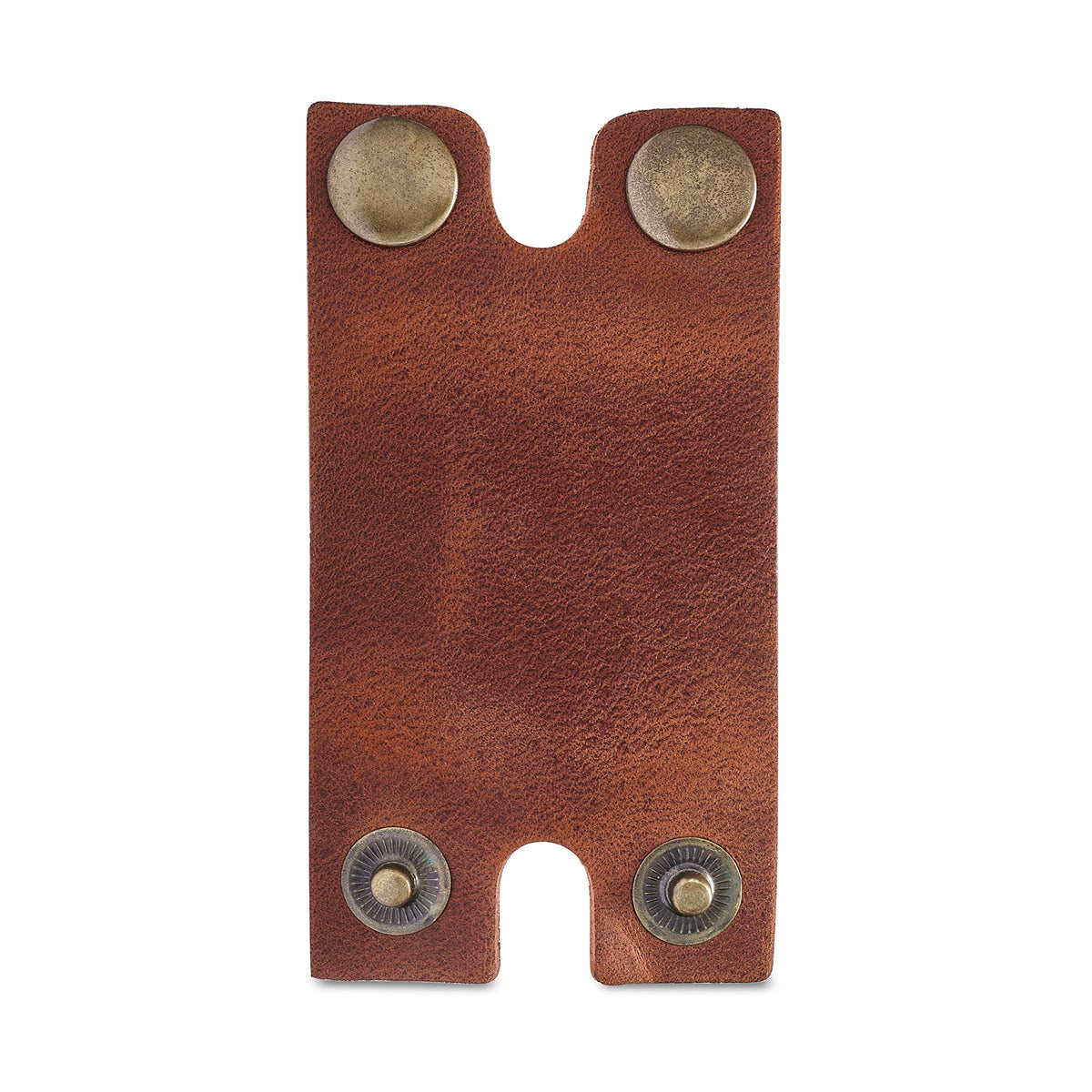 MAKYN Leather Safety Razor Head Cover close-up of genuine leather texture