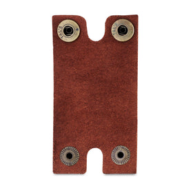 MAKYN Leather Safety Razor Head Cover displayed with shaving accessories