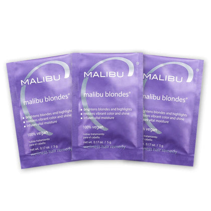 Malibu C Blondes Wellness Remedy three packets front view