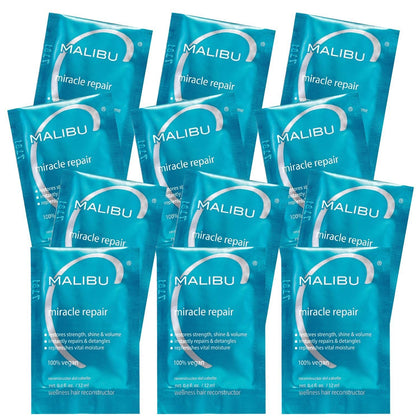 Malibu C Miracle Repair Hair Reconstructor 12 Packets front view