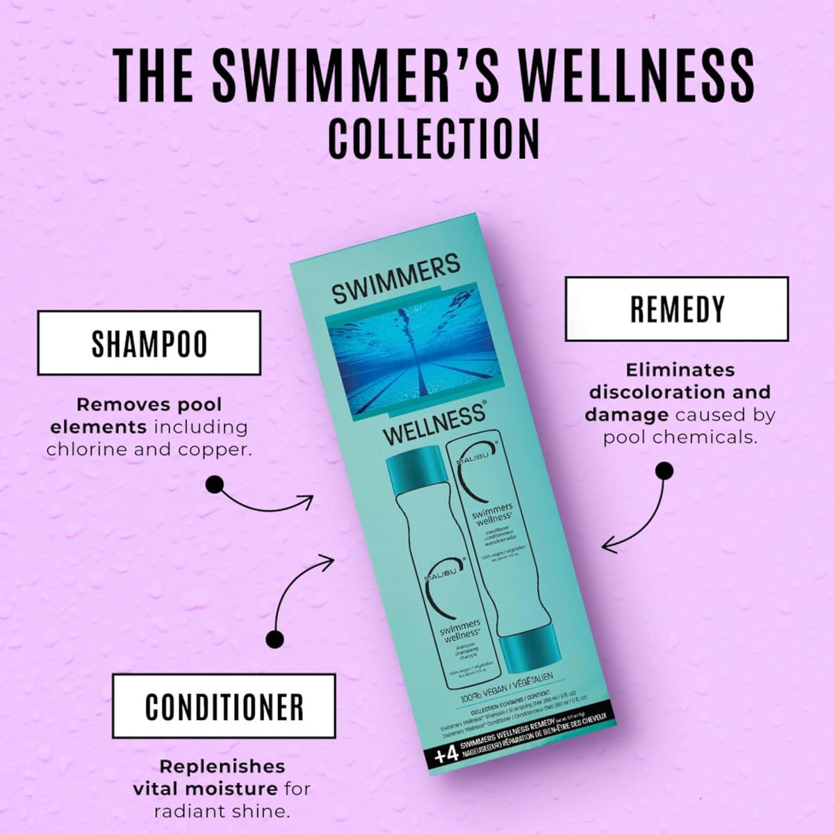 Malibu C Swimmers Wellness Remedy crystals in hand