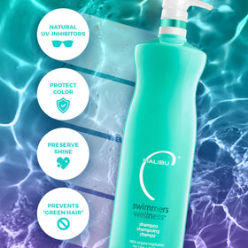 Malibu C Swimmers Wellness Shampoo bottle side view